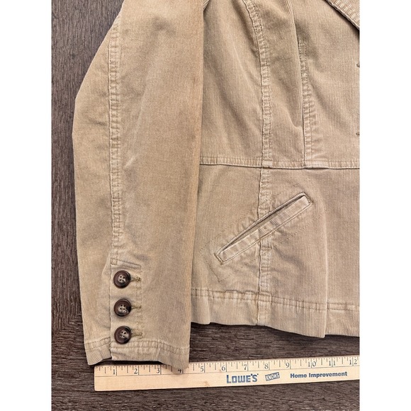 Vintage St. John's Bay Stretch Tan Corduroy Blazer Jacket XL Cotton Spandex - Picture 7 of 10